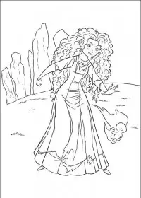 Fisă de colorat cu Brave de colorat p37