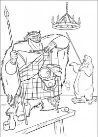 Fisă de colorat cu Brave de colorat p44