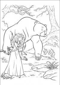 Fisă de colorat cu Brave de colorat p60