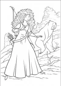 Fisă de colorat cu Brave de colorat p61