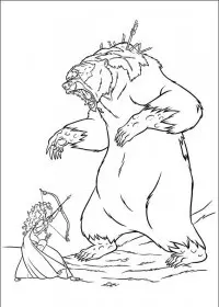 Fisă de colorat cu Brave de colorat p65