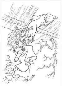 Fisă de colorat cu Brave de colorat p66