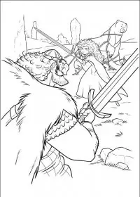 Fisă de colorat cu Brave de colorat p75