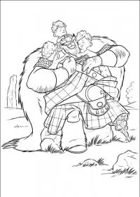 Fisă de colorat cu Brave de colorat p79