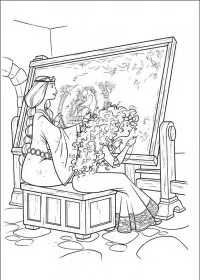 Fisă de colorat cu Brave de colorat p80