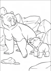 Fisă de colorat cu Brother bear de colorat p02