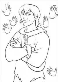 Fisă de colorat cu Brother bear de colorat p04