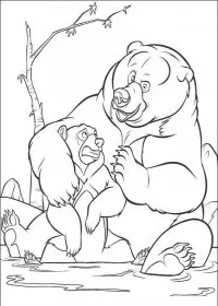 Fisă de colorat cu Brother bear de colorat p05