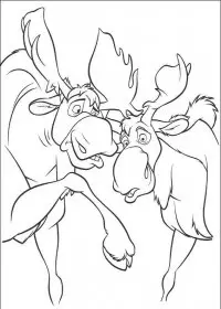 Fisă de colorat cu Brother bear de colorat p06