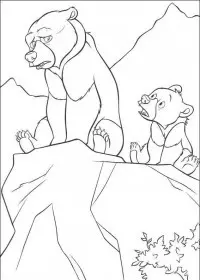 Fisă de colorat cu Brother bear de colorat p09