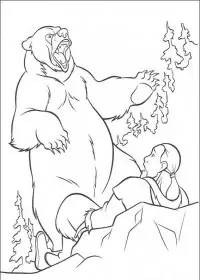 Fisă de colorat cu Brother bear de colorat p12