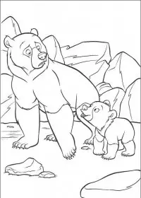 Fisă de colorat cu Brother bear de colorat p13