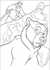 Fisă de colorat cu Brother bear de colorat p14