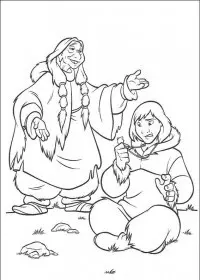 Fisă de colorat cu Brother bear de colorat p16