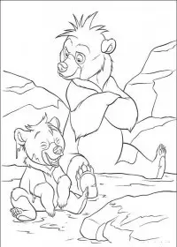 Fisă de colorat cu Brother bear de colorat p18