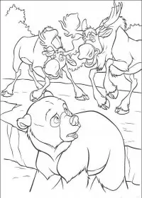 Fisă de colorat cu Brother bear de colorat p19