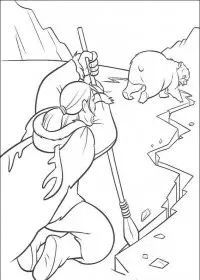 Fisă de colorat cu Brother bear de colorat p23