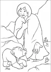 Fisă de colorat cu Brother bear de colorat p27