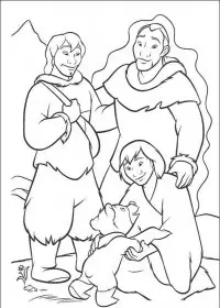 Fisă de colorat cu Brother bear de colorat p28