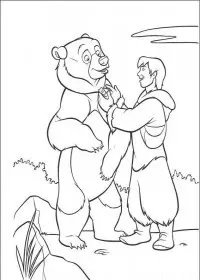 Fisă de colorat cu Brother bear de colorat p29