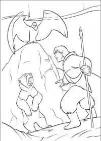 Fisă de colorat cu Brother bear de colorat p47