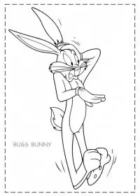 Fisă de colorat cu Bugs bunny de colorat p03