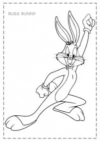 Fisă de colorat cu Bugs bunny de colorat p04