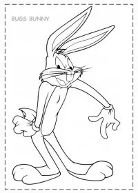 Fisă de colorat cu Bugs bunny de colorat p07