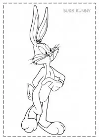 Fisă de colorat cu Bugs bunny de colorat p08