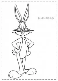 Fisă de colorat cu Bugs bunny de colorat p12