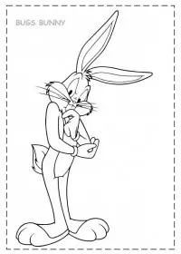 Fisă de colorat cu Bugs bunny de colorat p15
