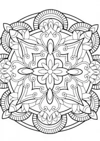 Fisă de colorat cu Mandale de colorat p11