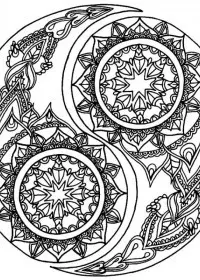 Fisă de colorat cu Mandale de colorat p3