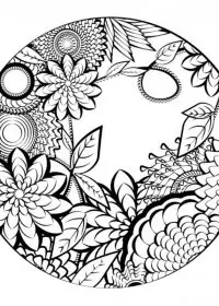 Fisă de colorat cu Mandale de colorat p6