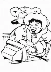 Fisă de colorat cu Calculatoare de colorat p02