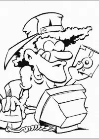 Fisă de colorat cu Calculatoare de colorat p04