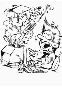 Fisă de colorat cu Calculatoare de colorat p08