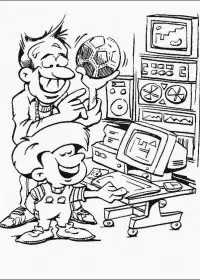 Fisă de colorat cu Calculatoare de colorat p09