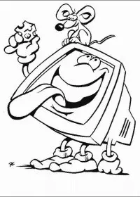 Fisă de colorat cu Calculatoare de colorat p13