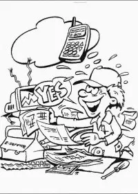 Fisă de colorat cu Calculatoare de colorat p23