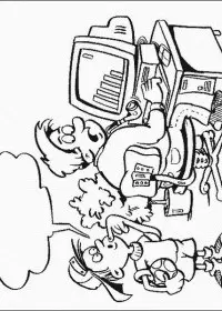 Fisă de colorat cu Calculatoare de colorat p24