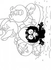 Fisă de colorat cu Calimero de colorat p03