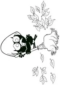 Fisă de colorat cu Calimero de colorat p04