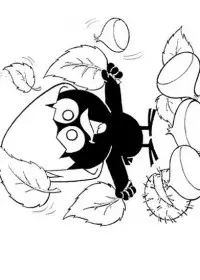 Fisă de colorat cu Calimero de colorat p05