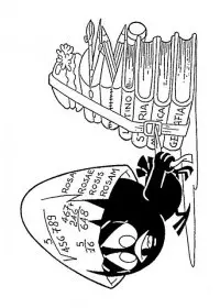 Fisă de colorat cu Calimero de colorat p09