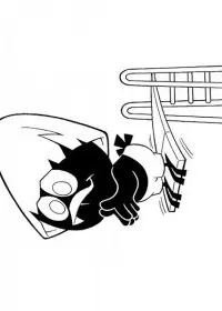 Fisă de colorat cu Calimero de colorat p12