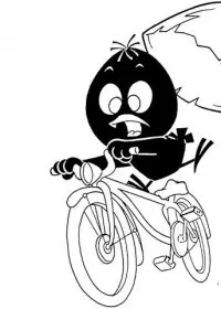 Fisă de colorat cu Calimero de colorat p13