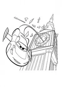 Fisă de colorat cu Cars de colorat p02