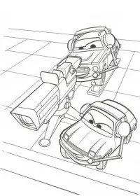 Fisă de colorat cu Cars de colorat p03