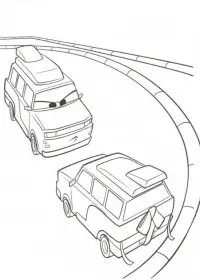 Fisă de colorat cu Cars de colorat p04